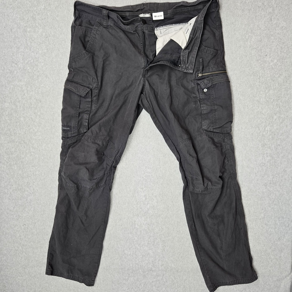 Decathlon Men Pants XL-2XL Grey Cargo‎ Travel 100 BU 32" Inseam Outdoor Hiking